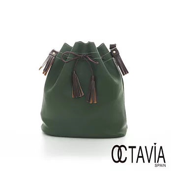 OCTAVIA 8 - 京都味 日系流蘇水桶包 - 樸實綠樸實綠
