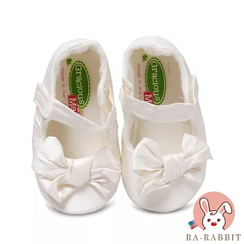【Rarabbit 瑞瑞比】Gracious May美國手工學步鞋 花藝美公主-白蝶優雅10無