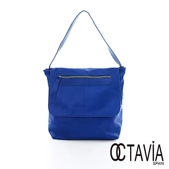 OCTAVIA 9 真皮- 米亞的書包羊皮簡式肩斜二用小包 - 靚藍靚藍