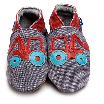 英國製Inch Blue,真皮手工學步鞋禮盒,Digger-Denim(6~12M)