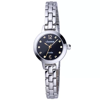 【LICORNE】恩萃Entree 小錶徑時尚設計師女腕錶 (銀/黑 LT058LWBA)