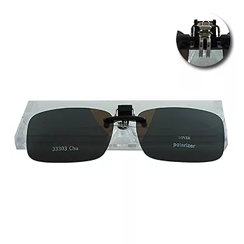 【LOVER】偏光眼鏡夾片-眼鏡族必備!超遮陽 夾式可掀 超輕材質(33303 # 共二色-中型)棕色