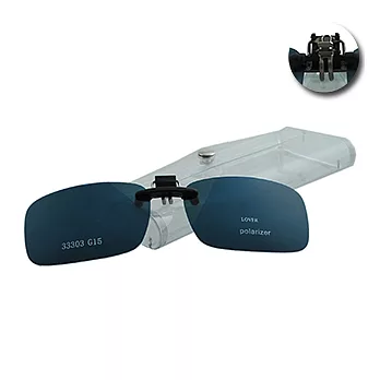 【LOVER】偏光眼鏡夾片-眼鏡族必備!超遮陽 夾式可掀 超輕材質(33303 # 共二色-中型)綠色