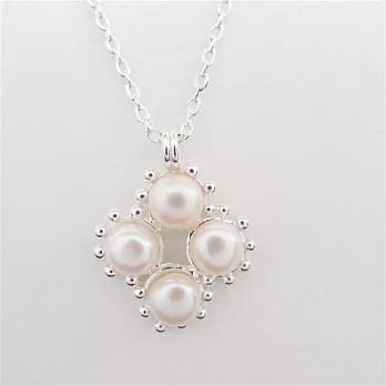 【南風工作室】B26 菱形珍珠純銀項鍊