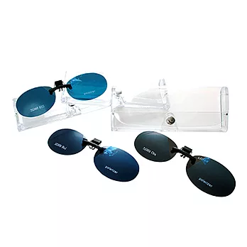 【LOVER】偏光眼鏡夾片-眼鏡族必備!超遮陽 夾式可掀 超輕材質(33309 # 共三色-圓框小型)棕色