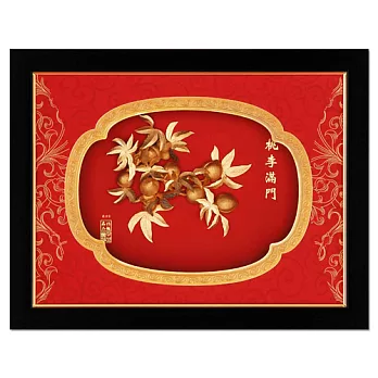 鹿港窯-立體金箔畫-桃李滿門(鴻運系列15cmx20cm)