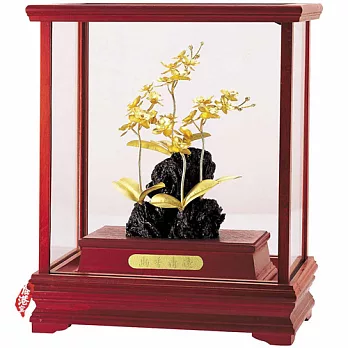 鹿港窯-立體金箔畫-蘭香怡德(櫥窗系列29x17cm)