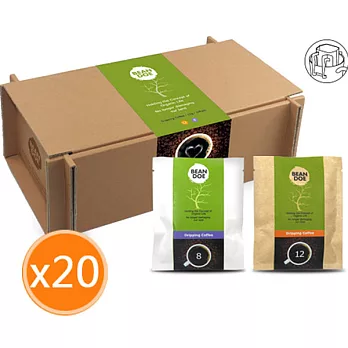 《繽豆》濾掛咖啡-淺焙+中焙(1盒20入,共1盒)