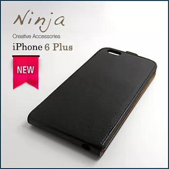 【東京御用Ninja】iPhone 6 Plus (5.5吋)時尚瘋馬紋掀蓋型保護皮套(黑色)