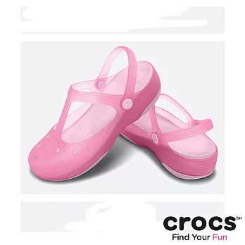 Crocs - 女款 - 卡麗瑪莉珍 -36鶴紅/淡粉色
