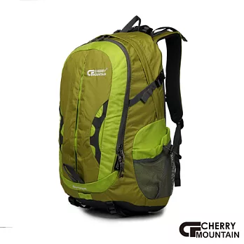 CherryMountain櫻桃峰 30L 輕量透氣 防水登山雙肩後背包多隔層 (綠) 68-084