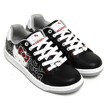 HELLO KITTY 凱蒂貓朵結印花休閒板鞋23.5黑色