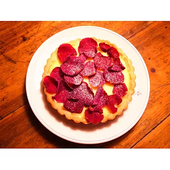 有機玫瑰花檸檬塔Organic rose petals lemon tart