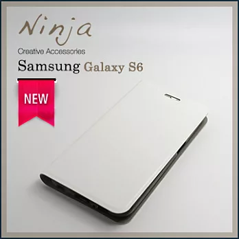 【東京御用Ninja】SAMSUNG GALAXY S6經典瘋馬紋保護皮套(白色)