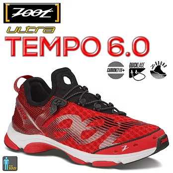 ZOOT TEMPO 6.0 頂級極致型 肌能跑鞋(男)8時尚紅/白