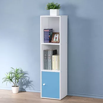 《Homelike》現代風三格單門置物櫃(三色)粉藍色