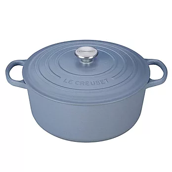 LE CREUSET—圓形鑄鐵鍋(礦石藍.直徑20cm)
