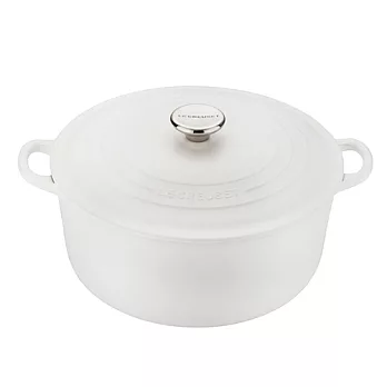 LE CREUSET—圓形鑄鐵鍋(棉花白.直徑20cm)