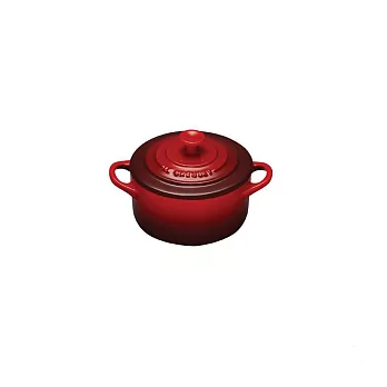 LE CREUSET-迷你圓形瓷器鍋(櫻桃紅.直徑13.5cm)