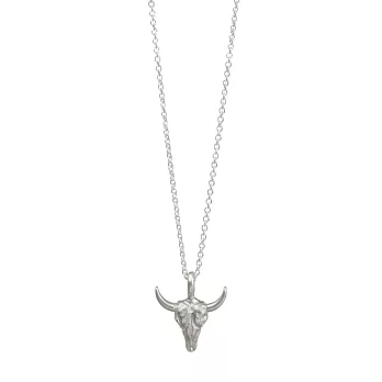 Dogeared 立體牛頭 勇敢冒險 不畏艱難 銀色項鍊 Bull Skull 附原廠盒