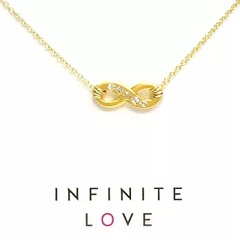 Dogeared 愛無限金項鍊 INFINITE LOVE 施華洛世奇水晶閃亮耀眼附原廠盒