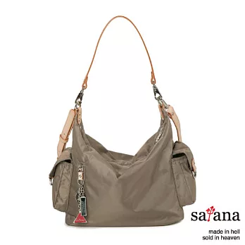 satana - 都會摩登 小巧2way肩背包 -亮棕色
