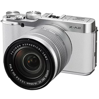 (公司貨)FUJIFILM X-A2+XC16-50mm 變焦鏡組-送32G記憶卡+專用鋰電池+FUJIFILM 限量熱靴吊飾/白色