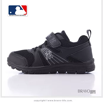 MLB大聯盟洋基2015新品。避震氣墊運動童鞋款黑31黑色