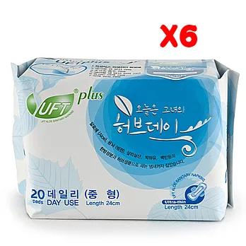 【UFT】韓風草本假期衛生棉《日用型》6包組