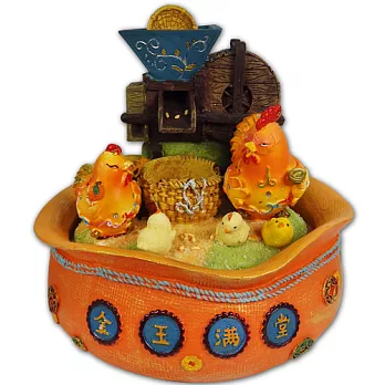 五穀豐收流水盆-(新居落成-雞)