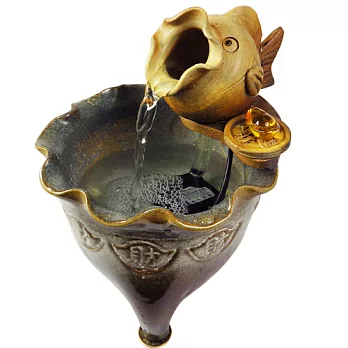 【鼎尚有餘】旺財聚寶流水盆-(元寶)