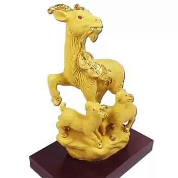 【開運臻寶】三羊開泰-黃金領頭羊擺飾