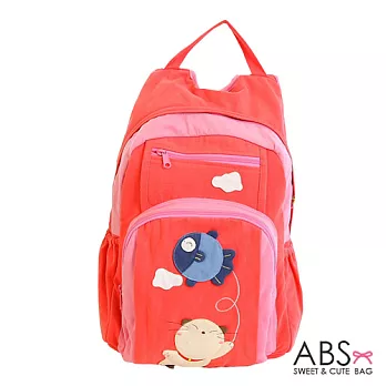 ABS貝斯貓 Fish&Cat拼布雙肩後背包 (甜心粉) 88-168