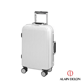 ALAIN DELON亞蘭德倫 20吋 時尚瑰麗系列鋁框登機箱 (白)20吋