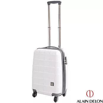 ALAIN DELON 亞蘭德倫 20吋 時尚方格系列登機箱(白)