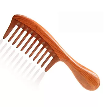 木子李 捲髮專用寬齒紅檀木按摩梳1入