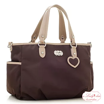 【a Lady ’s真皮】魅麗甜心三隔層南瓜二用包(可可咖)