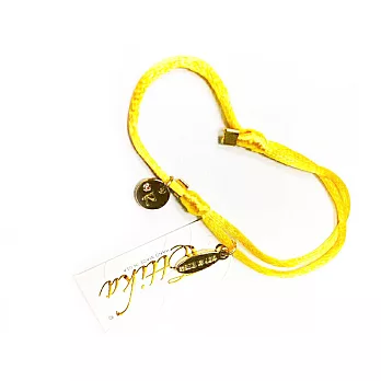 Ettika Initial Satin Bracelet 幸運衝浪手環 黃色繩水晶字母R