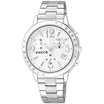 CITIZEN WICCA 時尚新觀感優質亮麗腕錶-銀-BM1-113-11