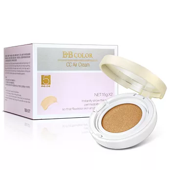 BB COLOR 氣墊粉凝霜#02-自然膚色(15g+補充包15g)
