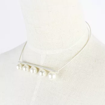 英國NATKIEL-時尚優雅珍珠造型扣環項鍊