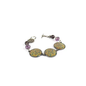 英國NATKIEL-復古壁紙琉璃珠造型手鍊