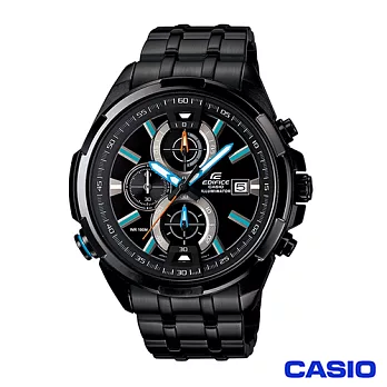 CASIO卡西歐 EDIFICE 三針三眼時尚魅力賽車錶 EFR-536BK-1A2