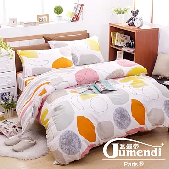 【法國Jumendi-魔法躍動】台灣製雙人四件式特級純棉床包被套組