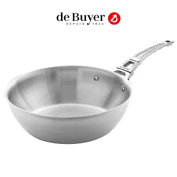 DE BUYER 法國畢耶〔藍嶽頂級不鏽鋼系列〕單柄深煎鍋 24cm