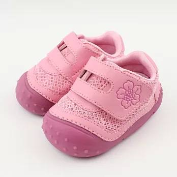 【愛的世界】LW小花園寶寶鞋15粉紅色