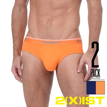 2(X)IST 基本彈性Stretch(二件組) 低腰三角褲S橘+藍