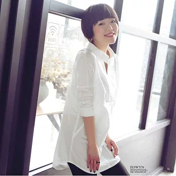 EOWYN.新款2015新品春裝韓版襯衫女大碼蕾絲拼接長袖白襯衣百搭/白色/均碼/TL001-L99628-50/1色/現貨+預購FREE白色