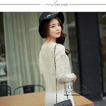 EOWYN.新款實拍春裝歐美圓領大碼寬鬆顯瘦下擺流蘇針織衫毛衣女潮/粉紅色/卡其色/杏色/均碼/TL001-L99985-64/3色/現貨+預購FREE卡其色