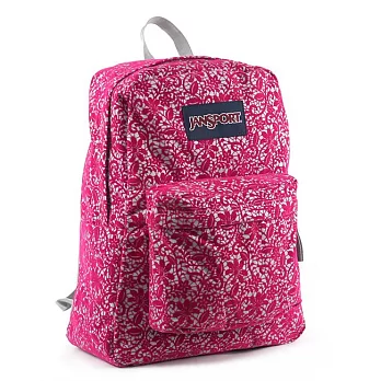 JanSport校園背包(HIGH STAKES)-粉紅雕花